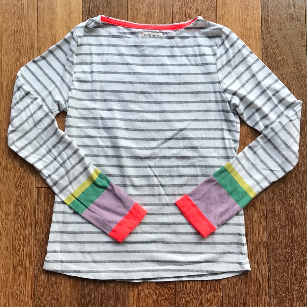 Girls Mini-Boden Striped Breton Sz 11-12